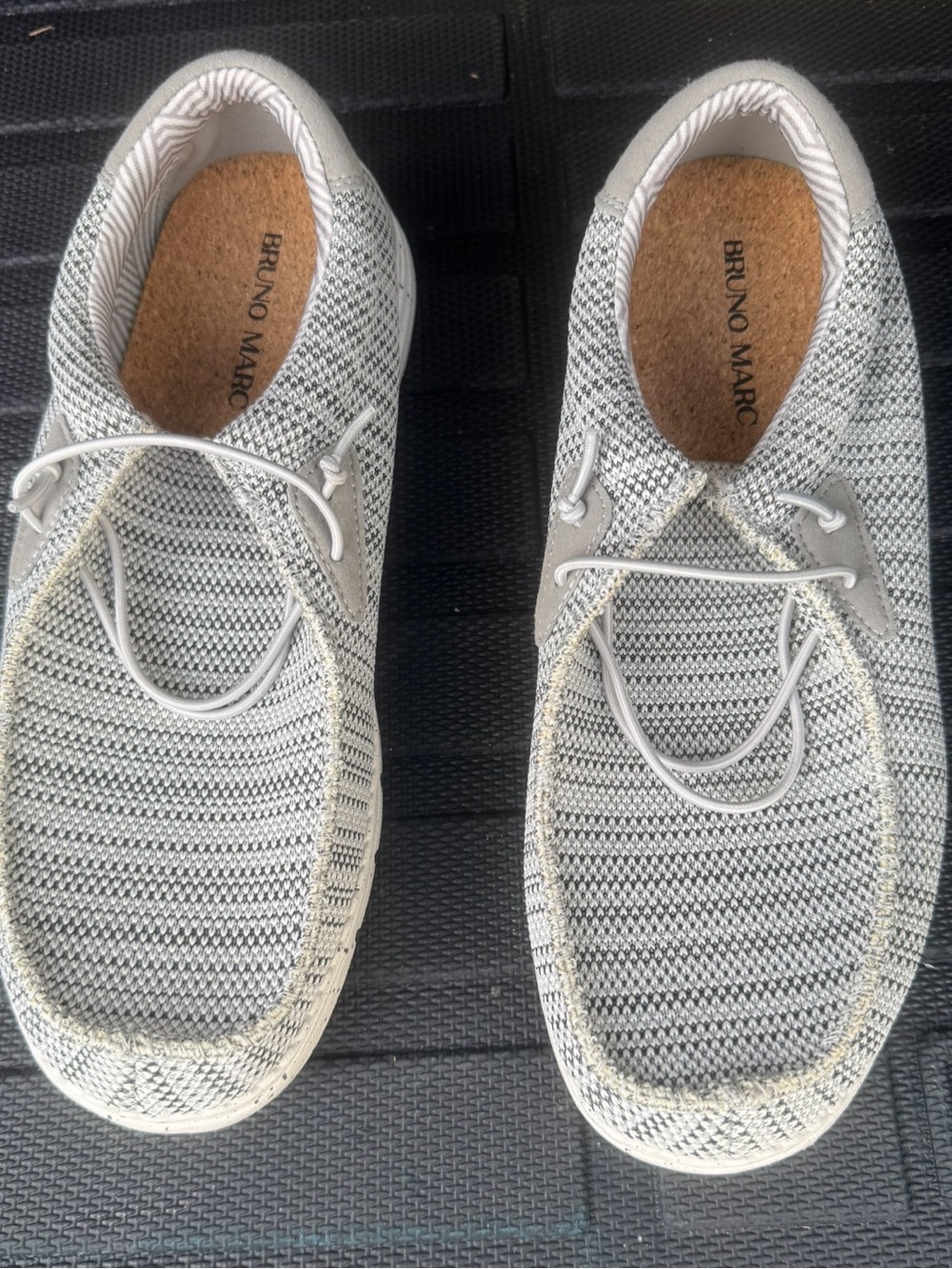 Bruno Marc Men’s Casual Knit Slip-On Loafers - Gray - Size 9.5